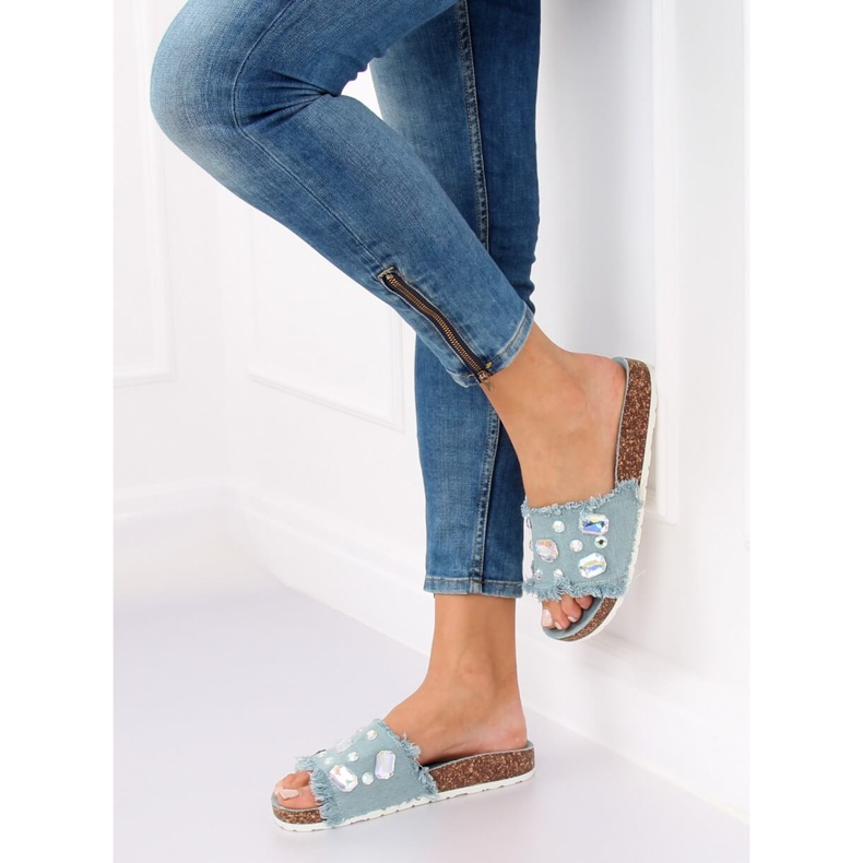 Blue denim slippers CK100 LT.BLUE multicolored 1 Blue denim slippers CK100 LT.BLUE multicolored 1