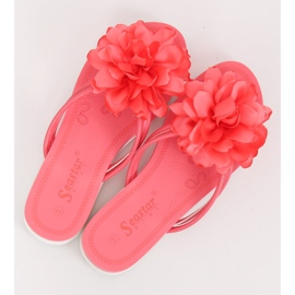 Flip-flops with flower pink CK103 Coral 2