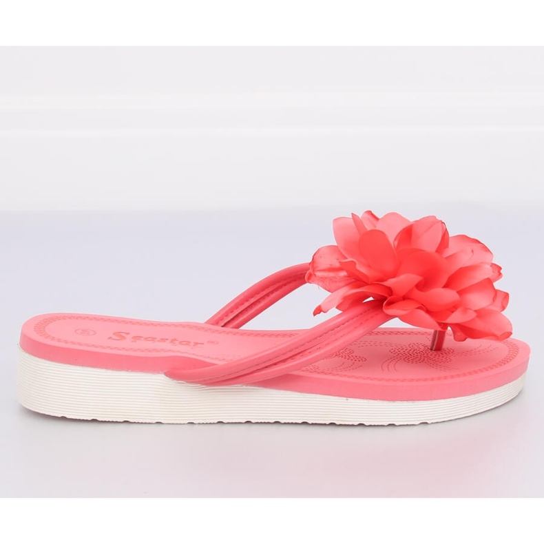 Flip-flops with flower pink CK103 Coral 1
