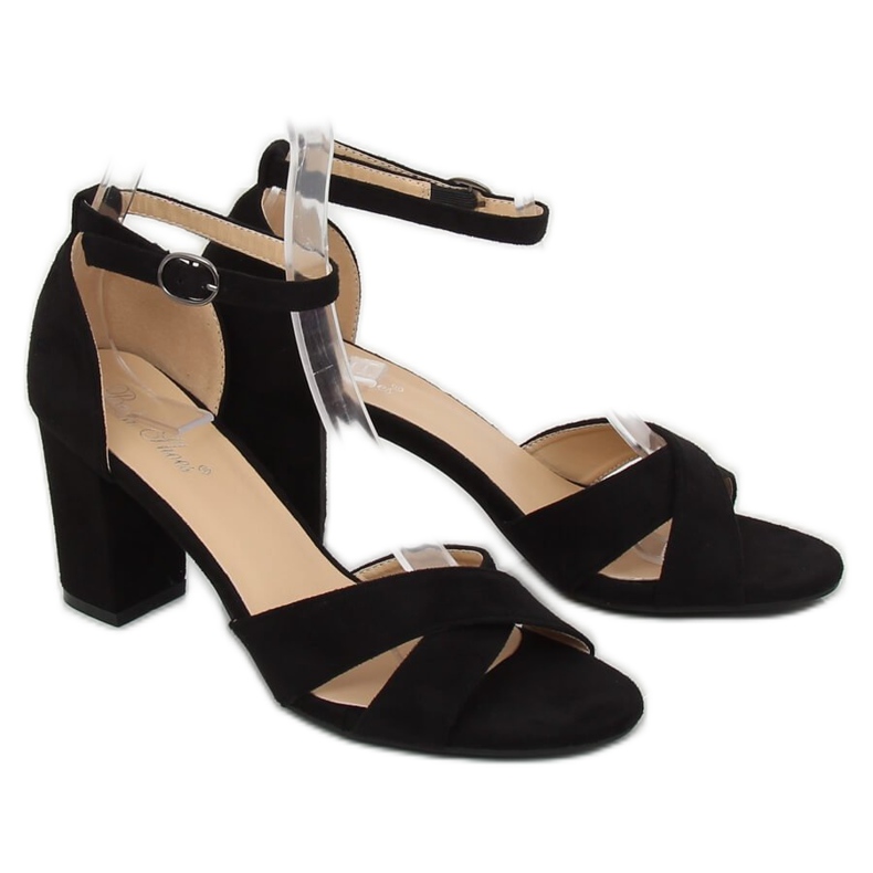 Black sandals on the post FH-3M26 Black 1