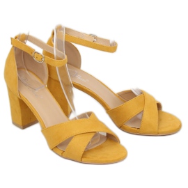 Yellow FH-3M26 Yellow sandals on the post 1