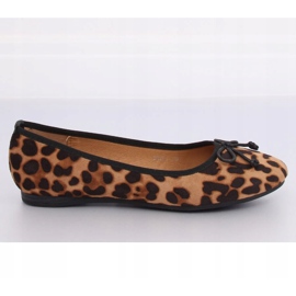 Women's camel leopard ballerinas H9021 Camel brown 1