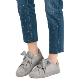 Bella Paris Suede Sports Shoes grey 1 Bella Paris Suede Sports Shoes grey 1