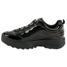 Black Patent Sneakers 1