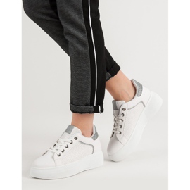 Sport Shoes With Glitter white 2
