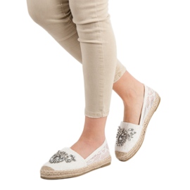 Bestelle Lace Espadrilles With Ornaments white 2