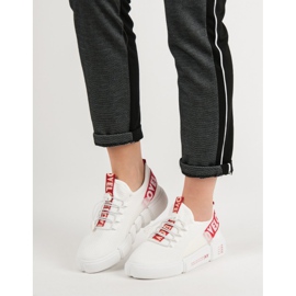 Sport Shoes With Cuff Love white 2