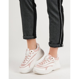 White and pink Sneakers 1