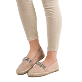 Bestelle Suede Espadrilles With Crystals brown 2