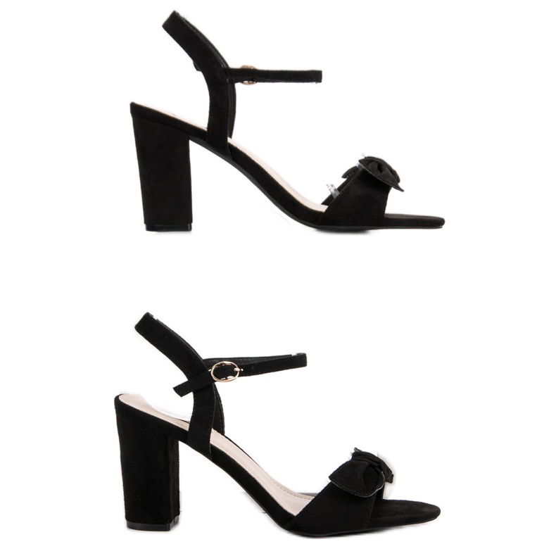 Jumex Suede Sandals With A Bow black 1