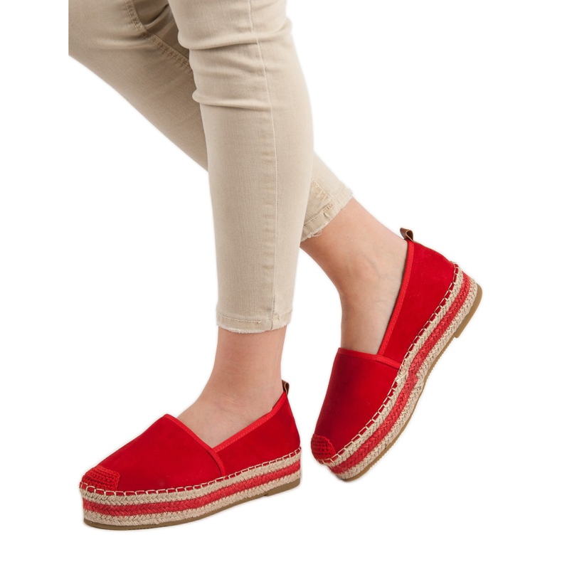 Coura Suede Espadrilles On The Platform red 1