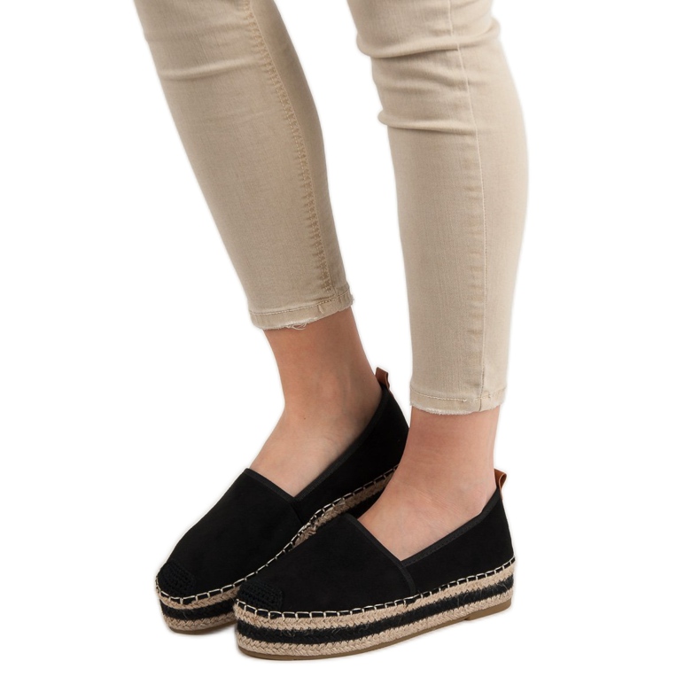 Coura Suede Espadrilles On The Platform black 1