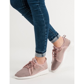 Fashionable Textile Footwear purple 1