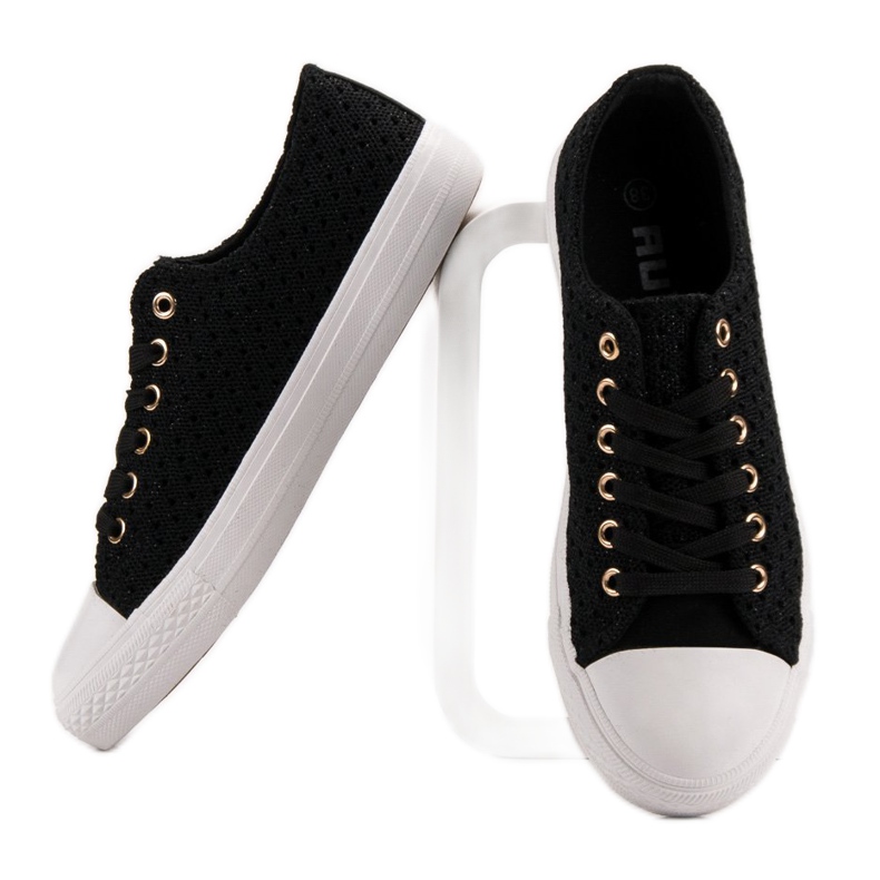 Black Textile Sneakers 1