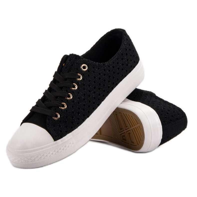 Black Textile Sneakers 2