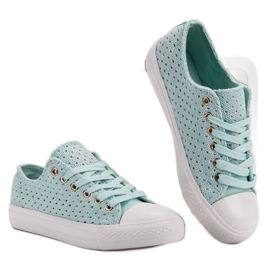 Mint Textile Sneakers green 2