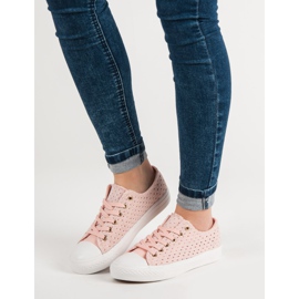 Pink Textile Sneakers 2