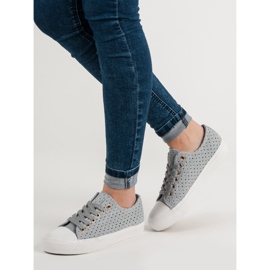Gray Textile Sneakers grey 1