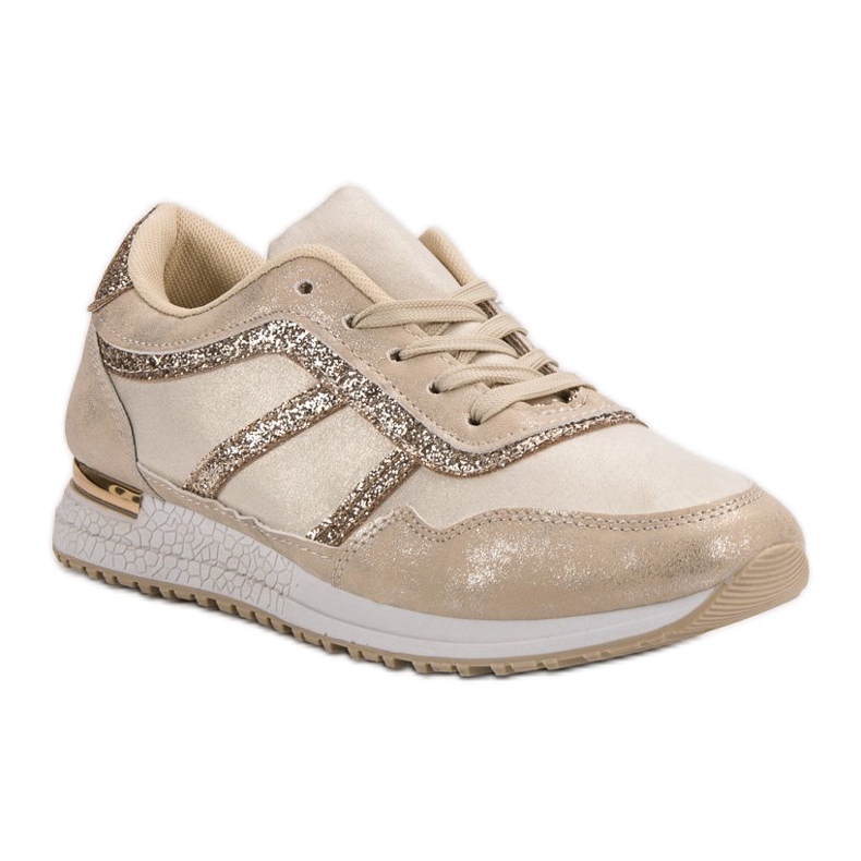 Sport Shoes With Glitter yellow 1