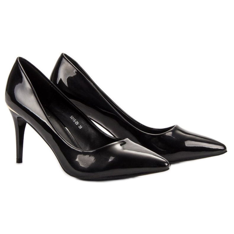 Small Swan Black Lacquered Pins 1