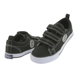 Black American Club Velcro sneakers white 3