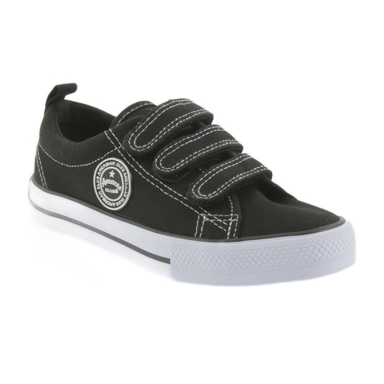 Black American Club Velcro sneakers white 1
