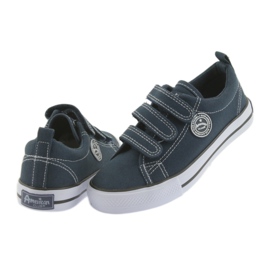 American Club navy blue velcro sneakers white 4