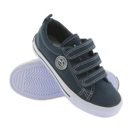 American Club navy blue velcro sneakers white 3