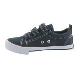 American Club navy blue velcro sneakers white 2