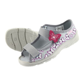 Befado children's sandals butterflies 969X135 violet grey pink 4