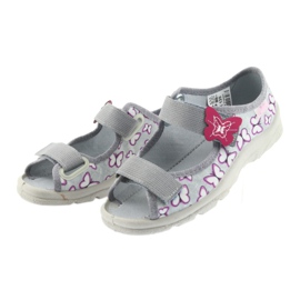 Befado children's sandals butterflies 969X135 violet grey pink 3