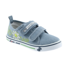 Blue jeans love Atletico sneakers, leather insert 1