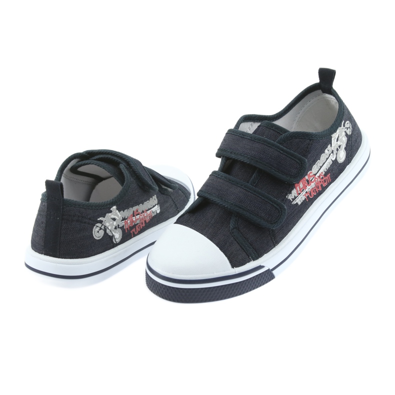 Velcro sneakers Motocross Atletico 1809 navy blue 4