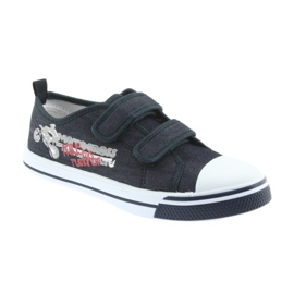 Velcro sneakers Motocross Atletico 1809 navy blue 1