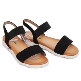 Black women's sandals 9001 Black 2
