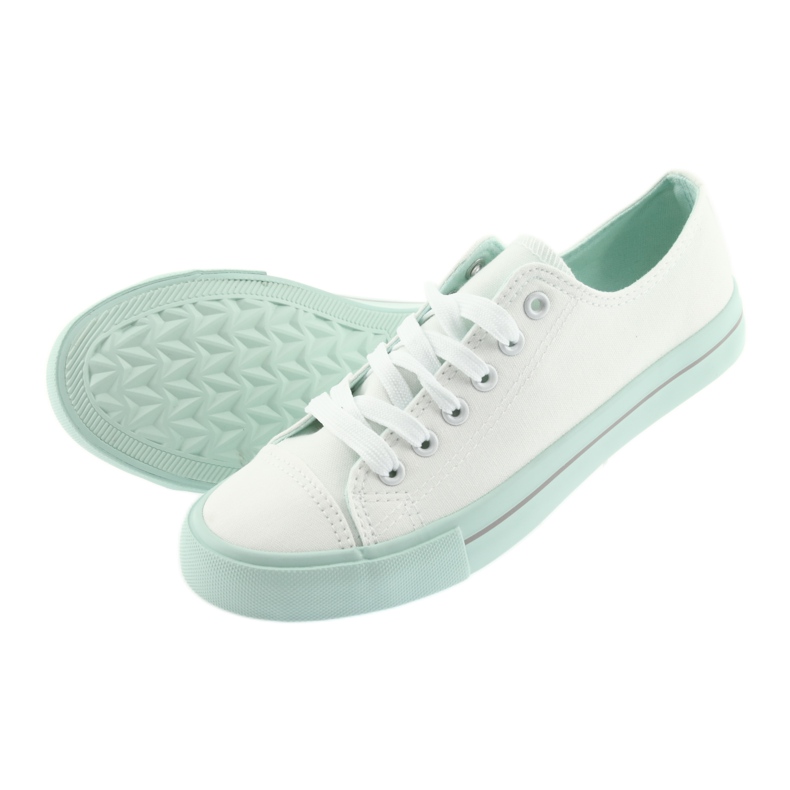 Atletico lace-up sneakers white green 5