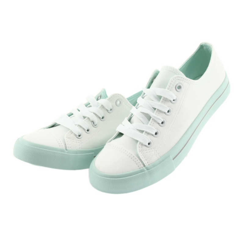 Atletico lace-up sneakers white green 3