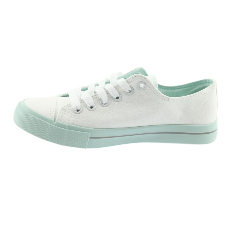 Atletico lace-up sneakers white green 2