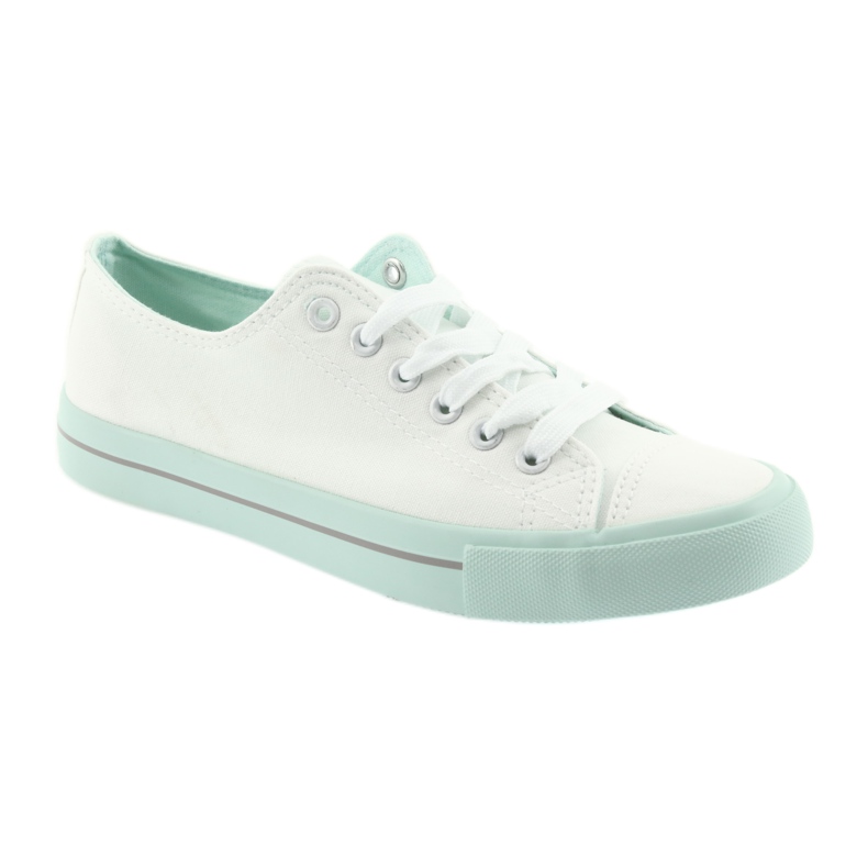 Atletico lace-up sneakers white green 1