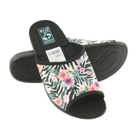 Women's zebra Adanex 23876 slippers white black multicolored 4