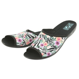 Women's zebra Adanex 23876 slippers white black multicolored 3