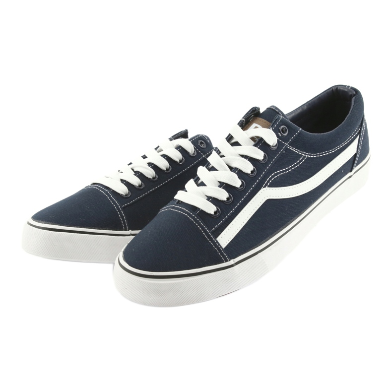 AlaVans Sneakers tied navy blue DK white 3