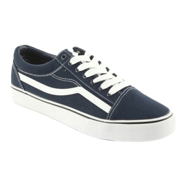 AlaVans Sneakers tied navy blue DK white 1