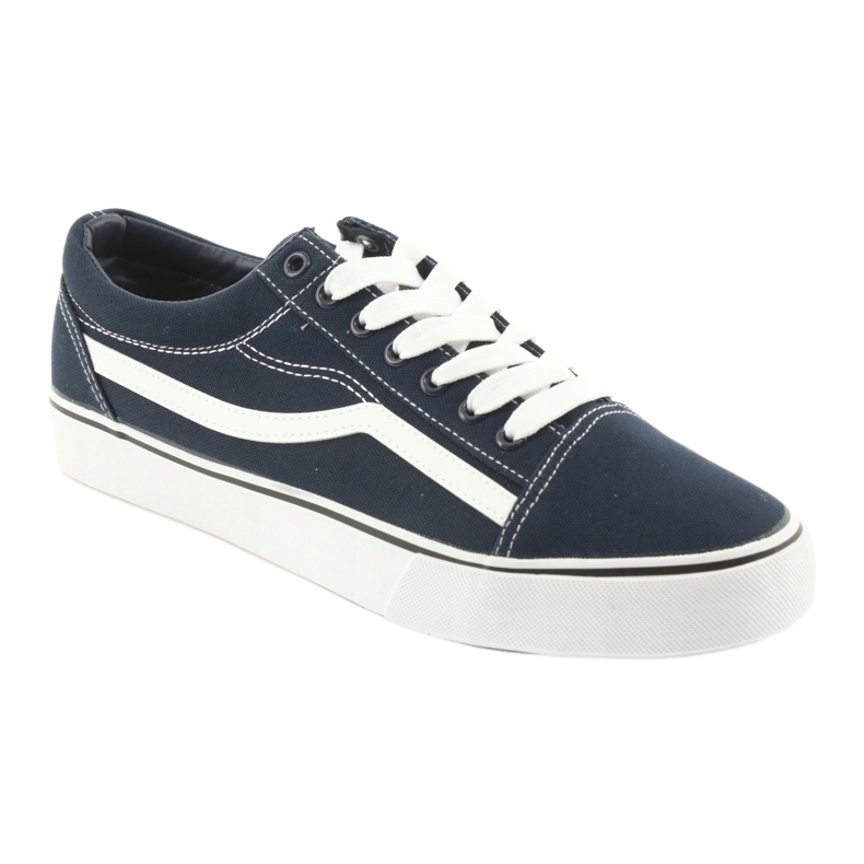 AlaVans Sneakers tied navy blue DK white 1