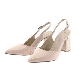 Women's sandals on the post of Caprice 29604 pink 3