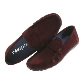 Nikopol Men's leather burgundy loafers1688 red 4 Nikopol Men's leather burgundy loafers1688 red 4