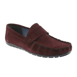 Nikopol Men's leather burgundy loafers1688 red 1 Nikopol Men's leather burgundy loafers1688 red 1