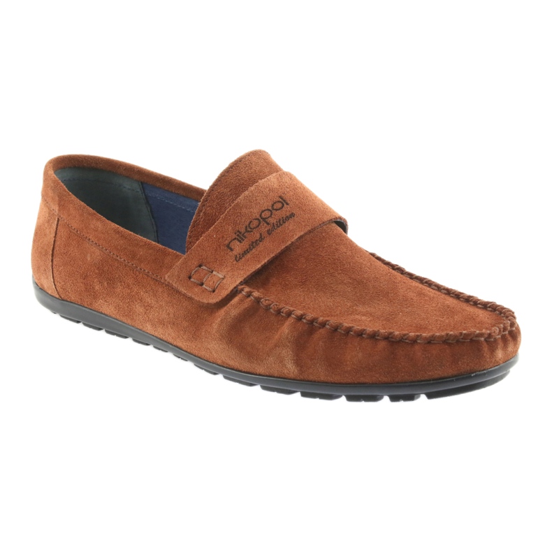 Moccasins camel suede Nikopol 1688 beige 1