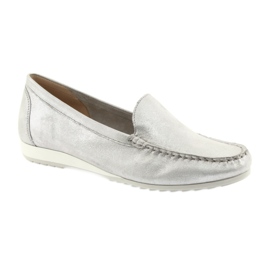 Caprice 24211 silver loafers grey 1