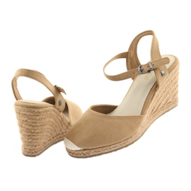 Big Star sandals espadrilles 274A169 C.beż brown 4